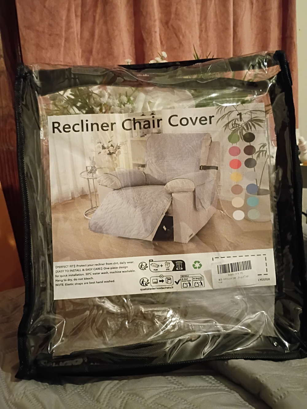 Recliner Chair Cover - Light Gray